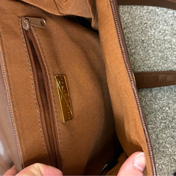 Vtg Field Manor Brown Small Crossbody Bag Casual Textured Minimalist - Picture 5 of 10